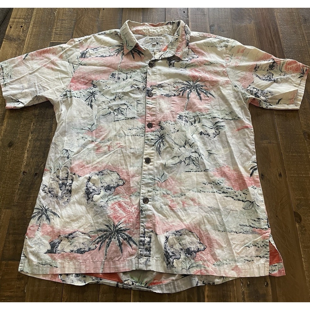 Iron & Resin Shirt Mens XL Hawaiian Tropical Button Down Beach Casual - Picture 2 of 8